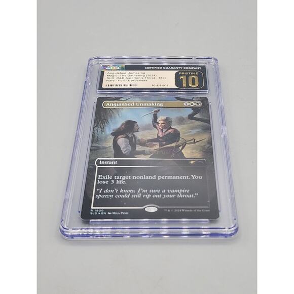MTG - Anguished Unmaking Borderless Foil Rare D&D SLD CGC Pristine 10 - Picture 7 of 8